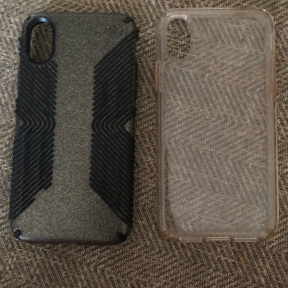 Speck case clear, black glitter